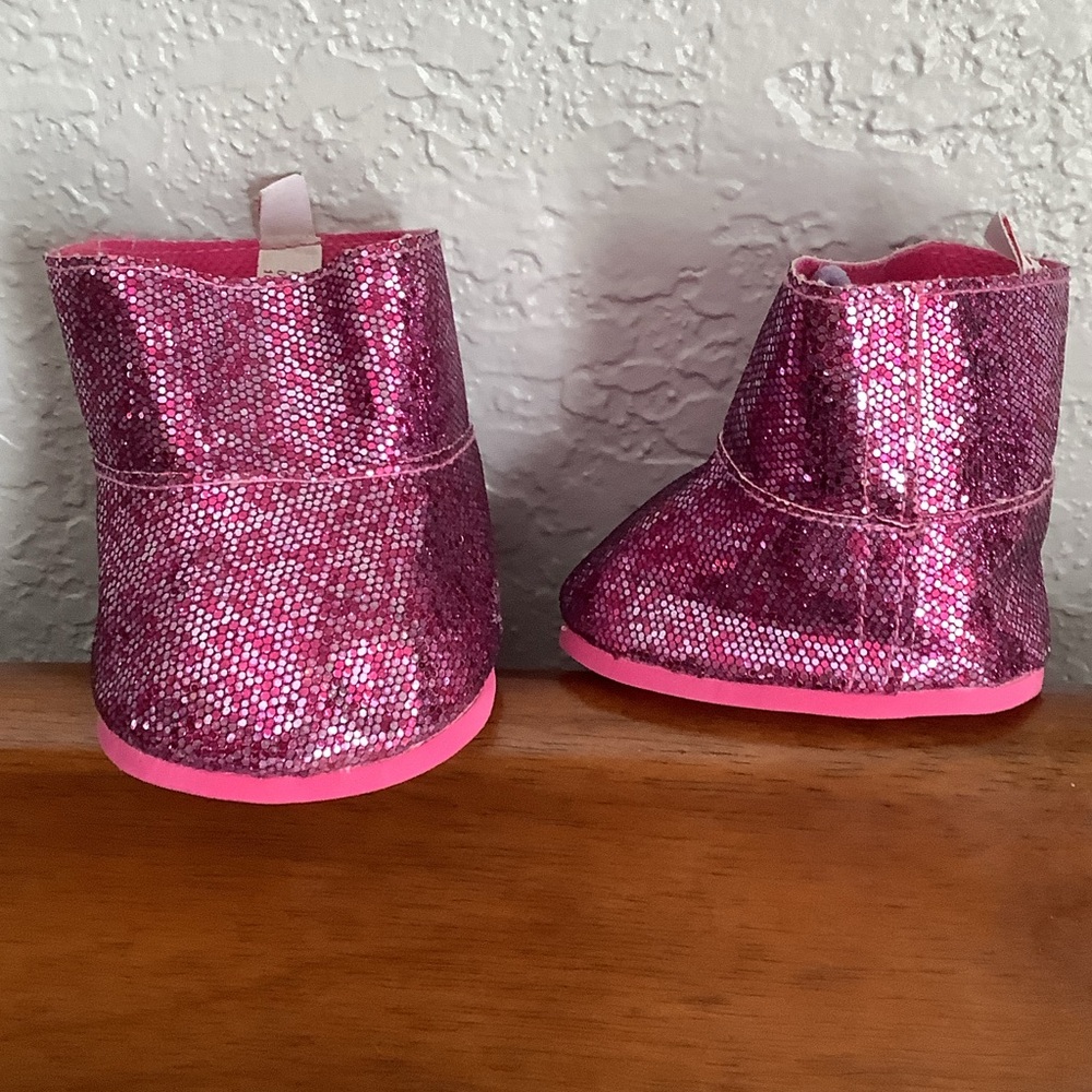Build-A-Bear Pink Glitter Boots with Satin Accessories - Picture 2 of 4